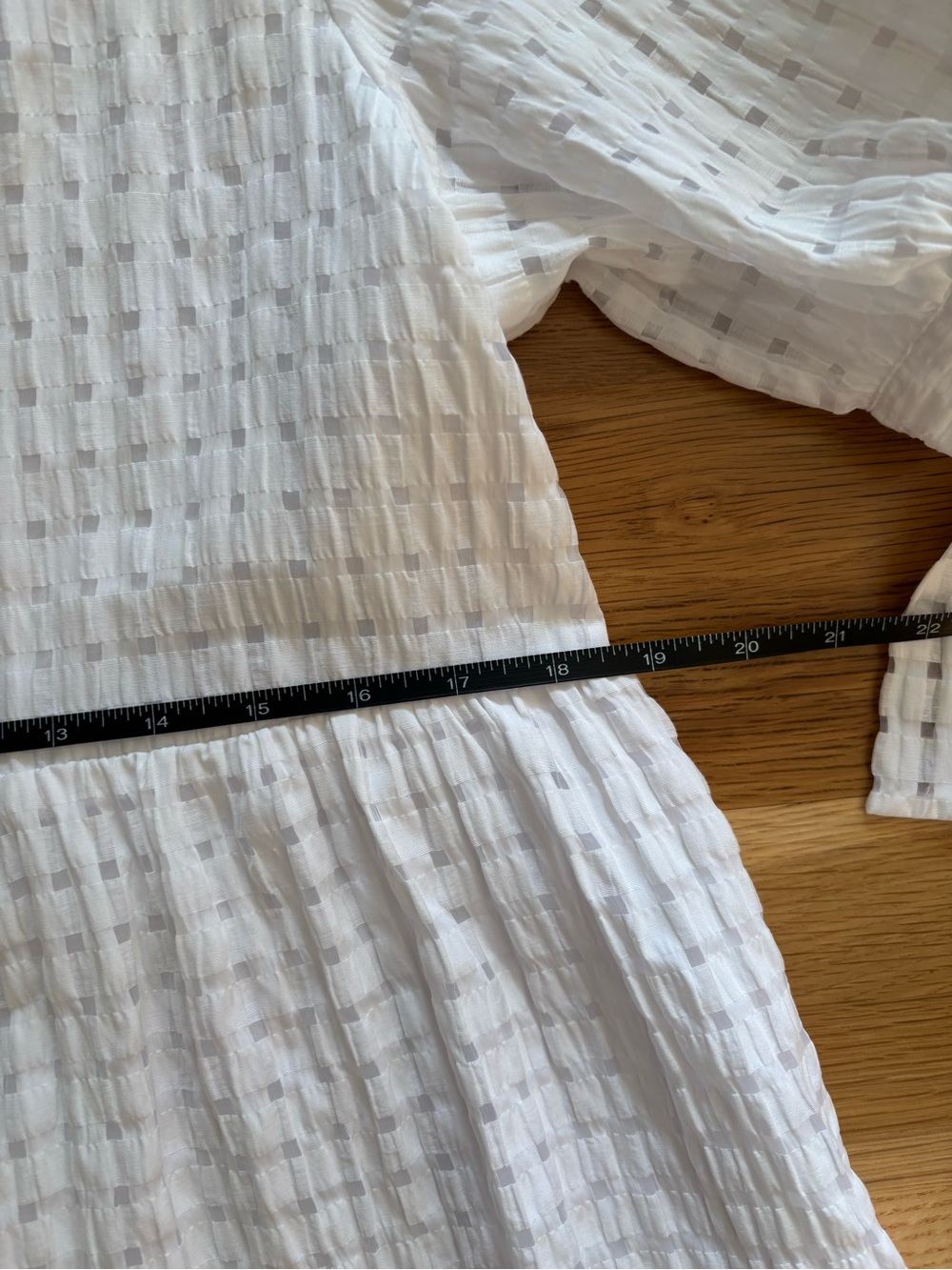 English Factory Gingham Tiered Mini Dress - Flowy, White, Summer Dress, Size M - Picture 12 of 13